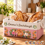 Custom Name Sourdough Bread Baking Gifts for Bakers - Personalized Storage Basket