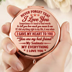 Custom Name Love Never Forget That I Love You Anniversary Gifts For Wife - Personalized Compact Mirror
