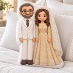 Custom Photo Wedding Gifts for Couples - Personalized Shaped Pillow