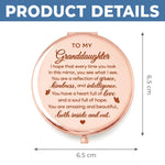 Custom Name Birth Flower Granddaughter Gifts - Personalized Compact Mirror