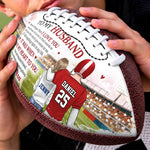 Custom Names Football Gifts For Him - Personalized Leather Football