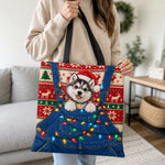 Custom Pet Photo Christmas Gifts For Dog Lovers - Personalized All-Over Print Tote Bag