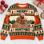 Custom Photo Christmas Hunting Gifts for Men - Personalized Ugly Sweatshirt