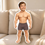 Custom Photo Muscle Man Gifts for Men - Personalized Shaped Pillow