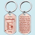 Custom Granddaughter Gifts From Grandma - Personalized Keychain