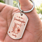 Custom Granddaughter Gifts From Grandma - Personalized Keychain