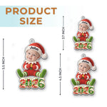 Custom Photo Christmas Elf Family Gifts - Personalized Acrylic Ornament
