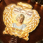Custom Photo LED Tree Topper - Personalized  Memorial Sympathy Gifts For Loss Of Mom, Dad - Always Close In Spirit