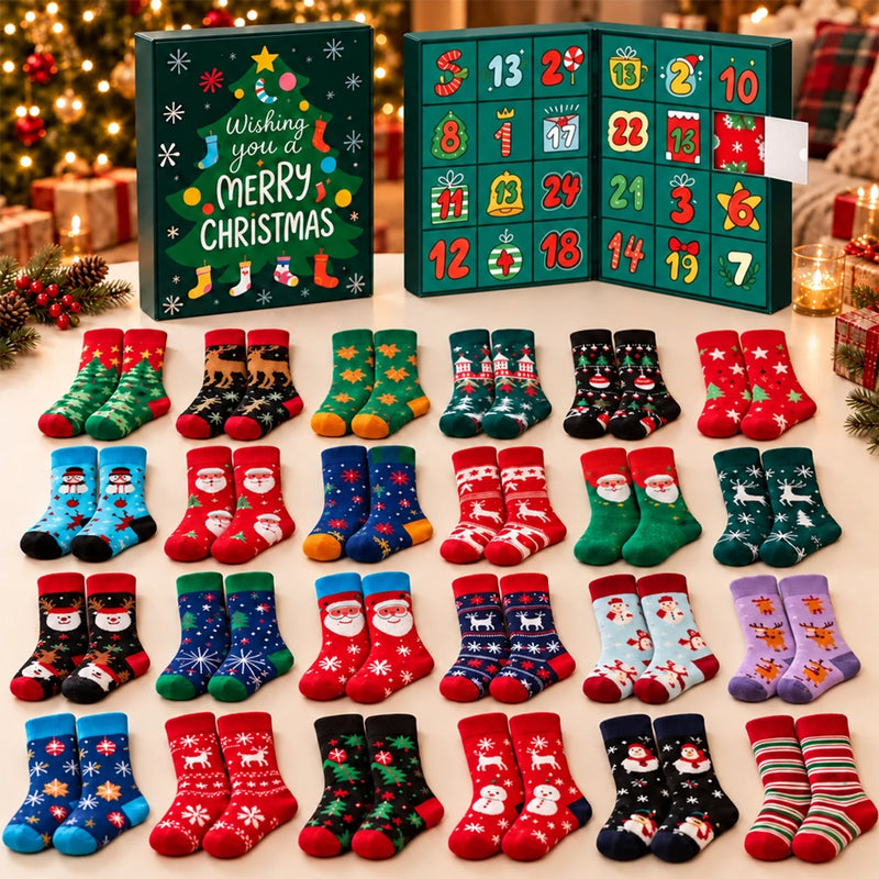 24 Days Surprise Xmas Gifts - Christmas Sock Advent Calendar