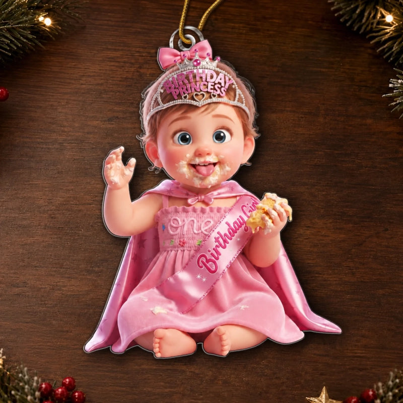 Custom Photo Christmas Birthday Gifts for Daughters and Kids - Personalized Acrylic Ornament