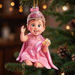 Custom Photo Christmas Birthday Gifts for Daughters and Kids - Personalized Acrylic Ornament