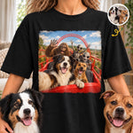 Custom Pet Photo Funny Alien Bigfoot Roller Coaster Gifts For Dog And Cat Lovers - Personalized Comfort T-Shirt