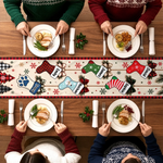 Custom Name Christmas Family Gifts - Personalized Table Runner