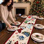 Custom Name Christmas Family Gifts - Personalized Table Runner