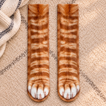Custom Funny Animal Feet Gifts for Animal Lovers - Personalized Middle Tube Socks