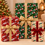 Custom Name Christmas Gift Wrap for Family - Personalized Wrapping Paper