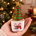 Custom Name Santa Elf Christmas Decor Gifts For Family - Personalized Glass Everlasting Christmas