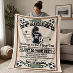 Custom Name Soccer Motivation Gifts For Granddaughter - Personalized Blanket