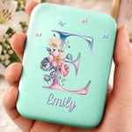Custom Butterfly Monogram Vanity Gifts for Her - Personalized LED Compact Makeup Mirror