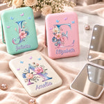 Custom Butterfly Monogram Vanity Gifts for Her - Personalized LED Compact Makeup Mirror