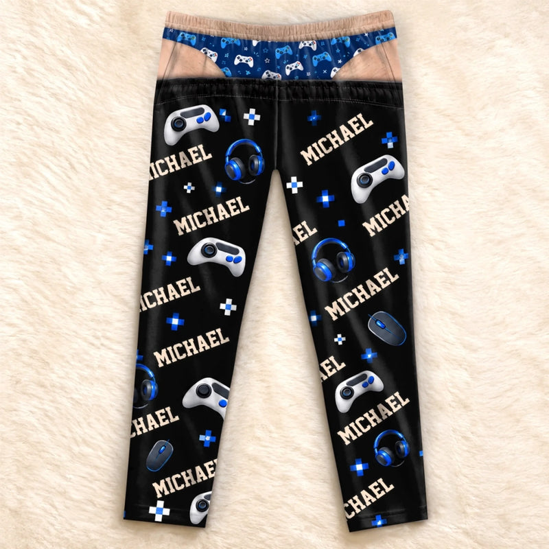 Custom Name Gamer Gifts for Men - Personalized Pajamas
