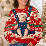 Custom Photo Christmas Gifts for New Dads - Personalized Ugly Sweatshirt