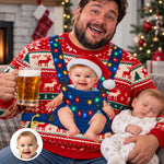 Custom Photo Christmas Gifts for New Dads - Personalized Ugly Sweatshirt