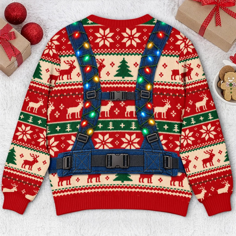 Custom Photo Christmas Gifts for New Dads - Personalized Ugly Sweatshirt