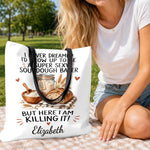 Custom Name Funny Sourdough Baker Gifts - Personalized All-Over Print Tote Bag