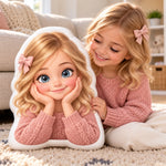 Custom Photo Family Character Gifts For Family, Kids - Personalized Shaped Pillow
