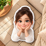 Custom Photo Family Character Gifts For Family, Kids - Personalized Shaped Pillow