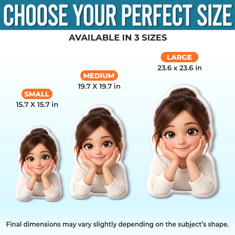 Custom Photo Family Character Gifts For Family, Kids - Personalized Shaped Pillow