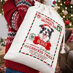 Custom Pet Photo Christmas Gifts for Pet Lovers - Personalized Drawstring Gift Bag