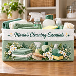 Custom Name Cleaning Essentials Home Organization - Personalized Storage Basket