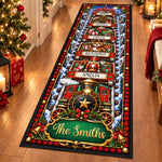 Custom Christmas Train Family Decor - Personalized Christmas Rug