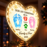 Custom Name First Christmas Gifts For Families - Personalized LED Tree Topper