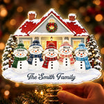 Custom Name Snowman Christmas Gifts For Families - Personalized LED Tree Topper