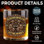 Custom Name Skull Brotherhood Gifts for Brothers - Personalized Whiskey Glass