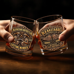 Custom Name Skull Brotherhood Gifts for Brothers - Personalized Whiskey Glass