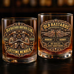 Custom Name Skull Brotherhood Gifts for Brothers - Personalized Whiskey Glass