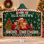 Custom Name Christmas Gifts For Movie Lovers - Personalized Wearable Blanket Hoodie