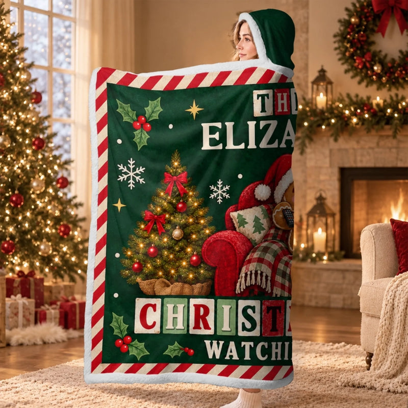 Custom Name Christmas Gifts For Movie Lovers - Personalized Wearable Blanket Hoodie