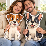 Custom Cute Cartoon Puppy Gifts For Dog Lovers - Personalized Shaped Pillow