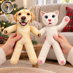 Custom Pet Photo Dog And Cat Keepsake Gifts - Personalized Poseable Plush Doll