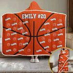 Custom Name And Number Sports Gifts For Kids - Personalized Wearable Blanket Hoodie