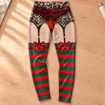 Custom Funny Naughty Christmas Stocking Illusion Leggings - Personalized Leggings