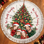 Custom Photo Christmas Keepsake Gifts For Families - Personalized Tree Skirt