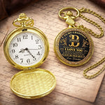 Custom Name Vintage Gifts For Grandson - Personalized Pocket Watch
