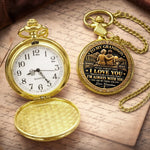 Custom Name Keepsake Gifts For Grandson - Personalized Pocket Watch