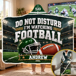Custom Name Football Gifts for Fans - Personalized Wearable Blanket Hoodie